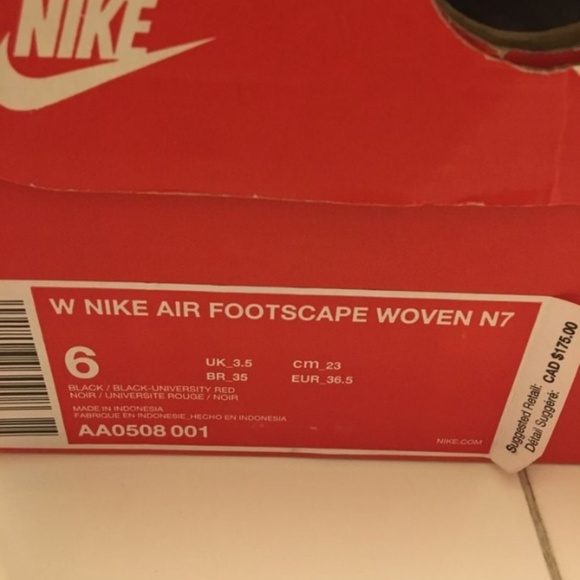 BRAND NEW women nike Nike air footscape woven n7 shoes size US 6 - Picture 6 of 6